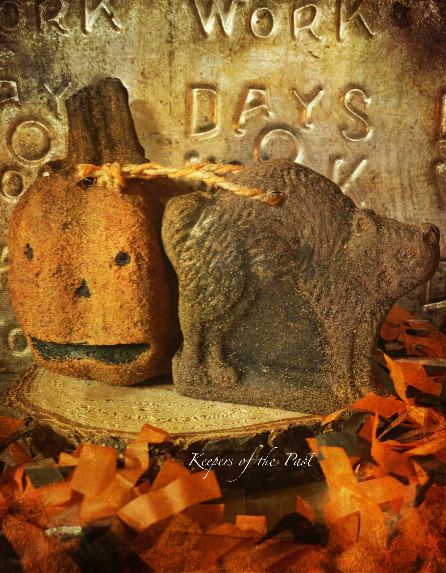 Primitive Halloween Black Cat Ornie