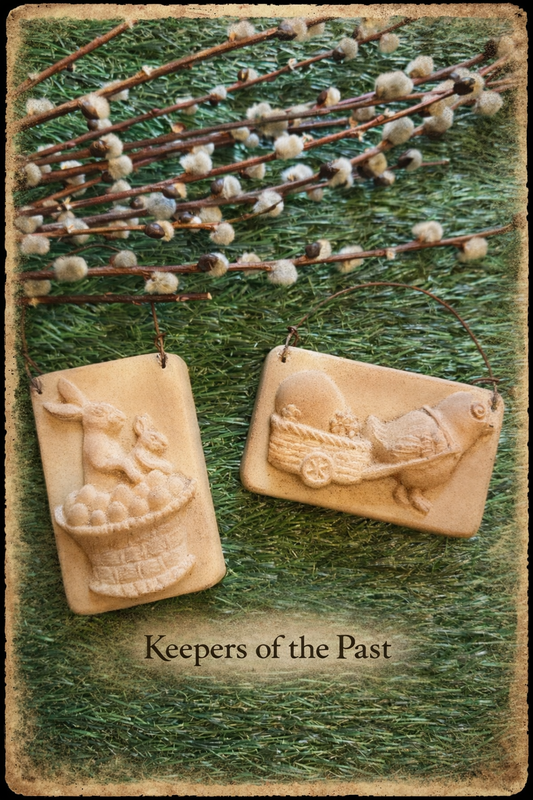 Set of 2 Beeswax Easter Ornaments