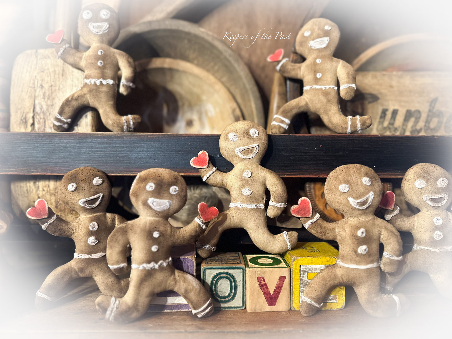 Running Gingerbread Man w/heart