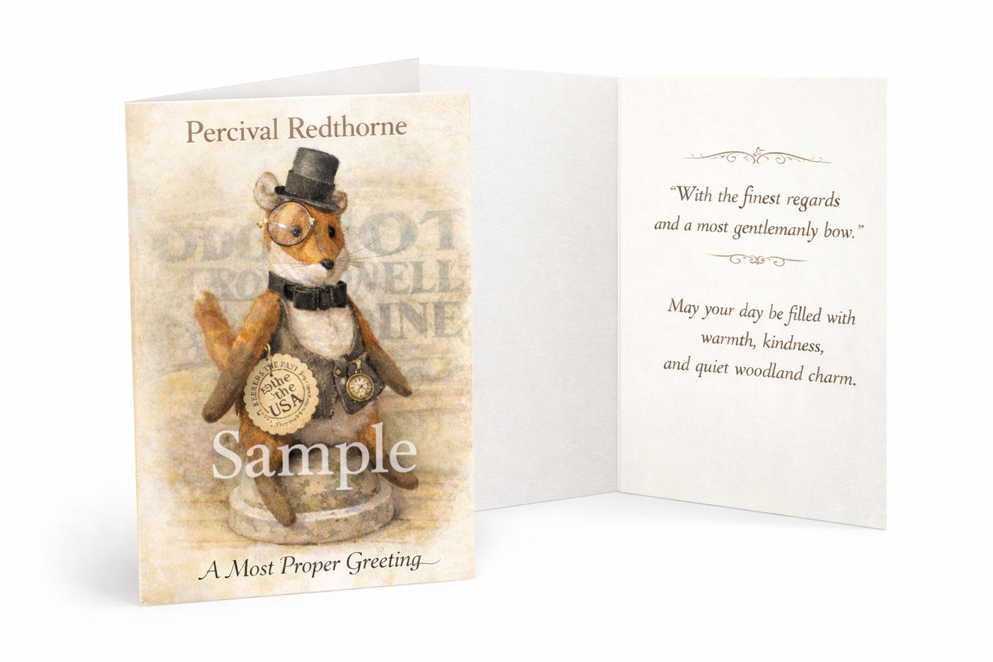 Percival Redthorne Fox Greeting Card