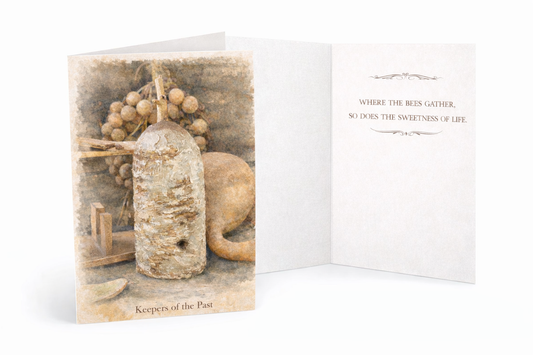 Tall Bee Skep Greeting Card