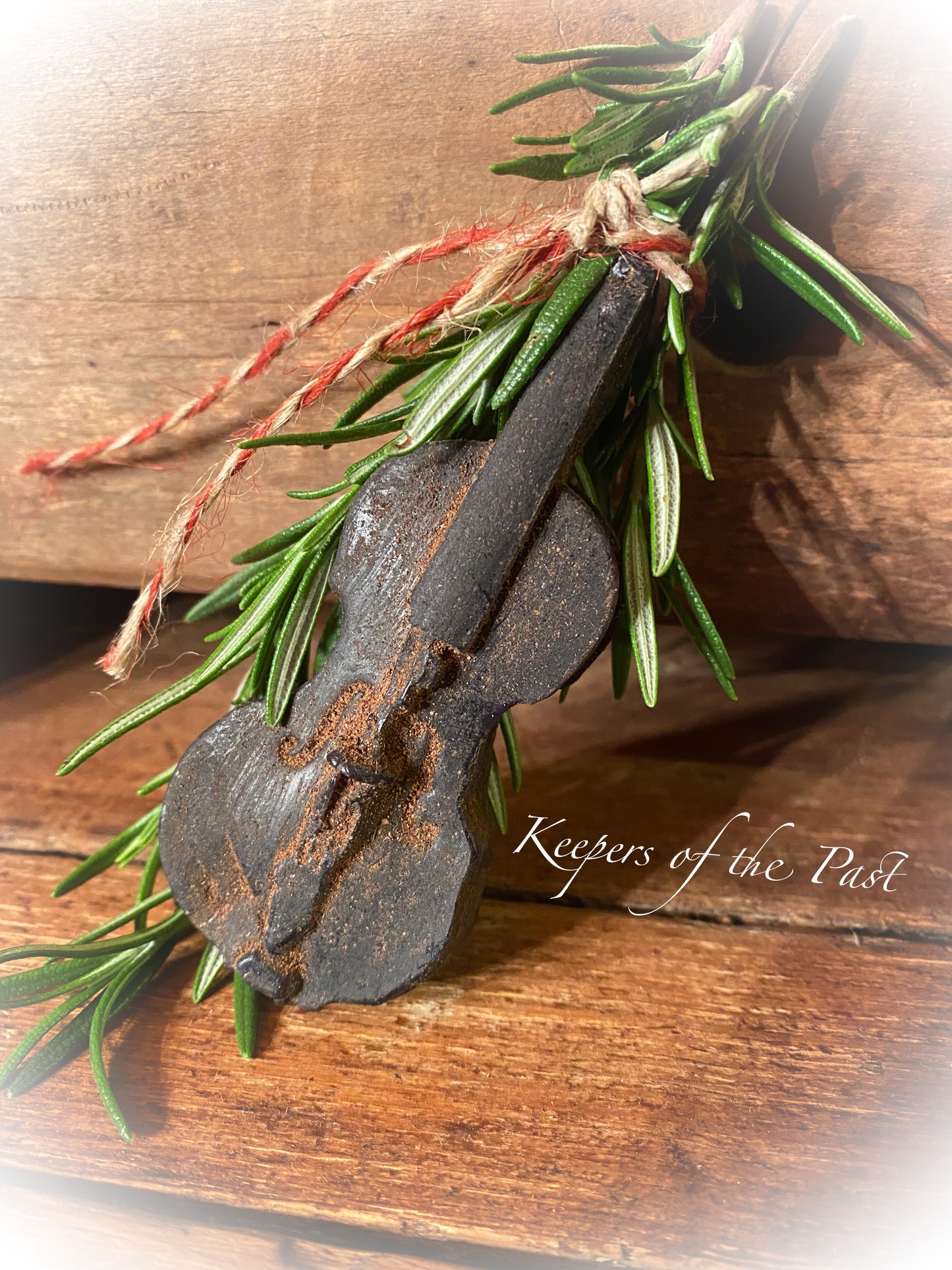 Primitive Wax Violin Ornament