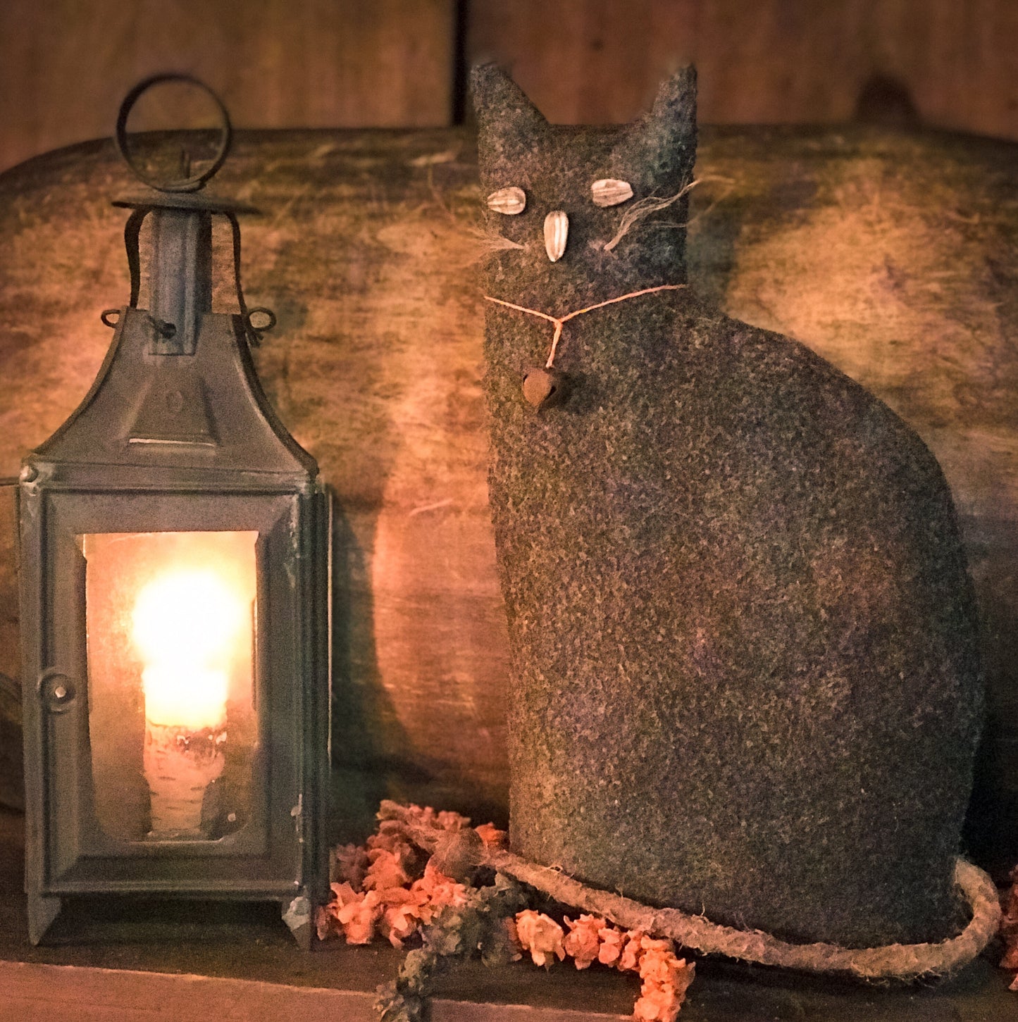 Primitive Halloween Black Feline