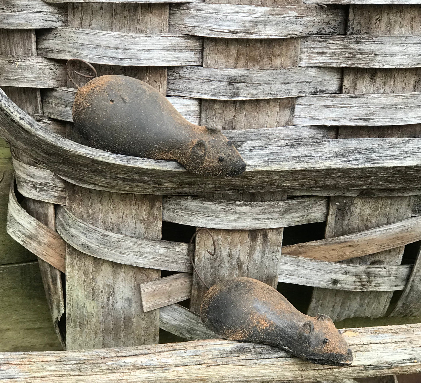 Set of 4 Wax Cupboard Mice