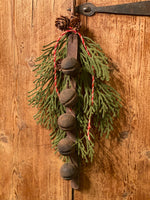 Primitive Christmas Sleigh Bells and Pine!
